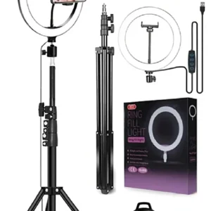 Tripod Ledli Ayaklı Tripot Pro  Youtuber Fotoğraf Video Çekimi Telefon Tutucu